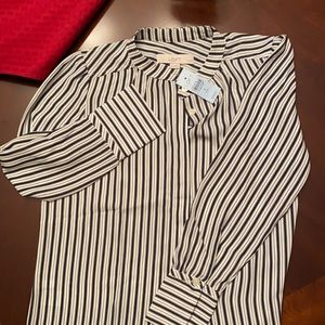 Navy Loft stripe dress shirt